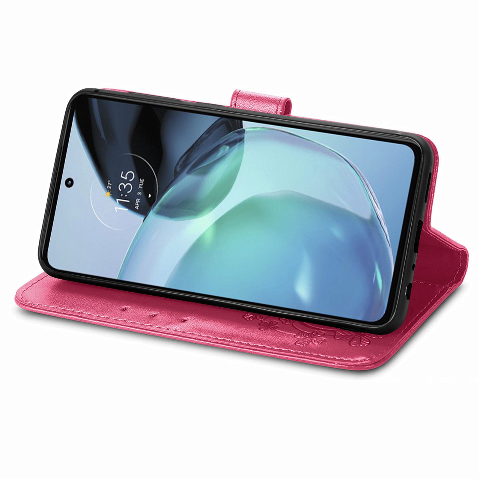 Pro Motorola Moto G72 4G Čtyřlístek Pouzdro na telefon s potiskem Stojánek Peněženka z PU kůže Kryt na mobil odolný proti poškrábání s poutkem na zápěstí Pro Motorola Moto G72 4G Čtyřlístek Pouzdro na telefon s potiskem Stojánek Peněženka z PU kůže Kryt na mobil odolný proti poškrábání s poutkem na zápěstí